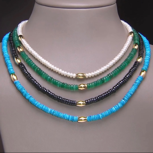 Affinity Gems Multi-Layer Beaded Necklace, Gold-tone Over Sterling Silver - Picture 2 of 16